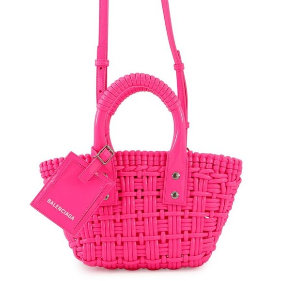 BALENCIAGA Bistro 2wayBag Size XXS Patent Leather Flow Pink - Picture 2 of 16
